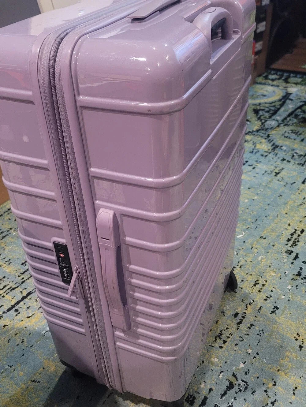 BEIS GLOSSY PURPLE LARGE CHECK IN 31